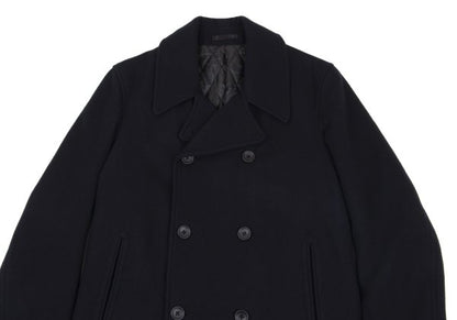 BEAMS Wool Blend Padded Pea Coat Navy Size M