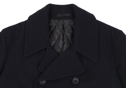 BEAMS Wool Blend Padded Pea Coat Navy Size M