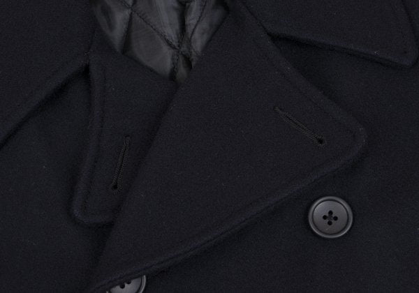 BEAMS Wool Blend Padded Pea Coat Navy Size M