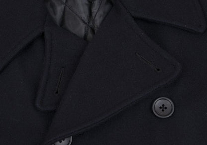 BEAMS Wool Blend Padded Pea Coat Navy Size M