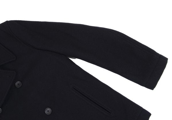 BEAMS Wool Blend Padded Pea Coat Navy Size M