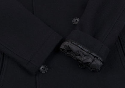 BEAMS Wool Blend Padded Pea Coat Navy Size M