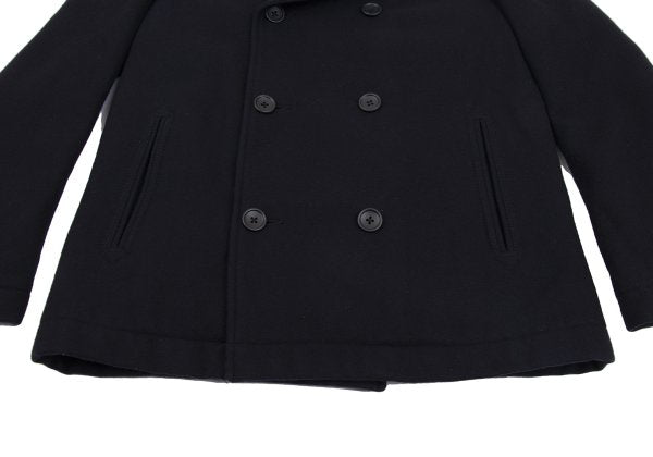 BEAMS Wool Blend Padded Pea Coat Navy Size M