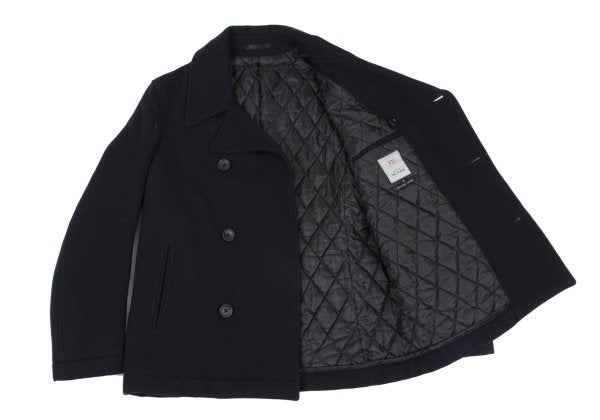 BEAMS Wool Blend Padded Pea Coat Navy Size M