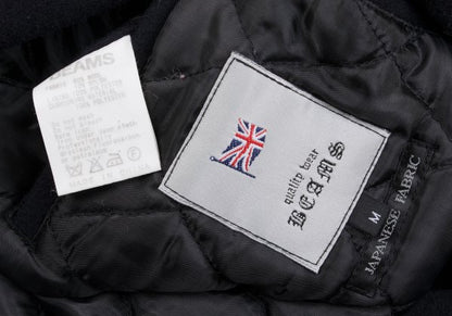 BEAMS Wool Blend Padded Pea Coat Navy Size M