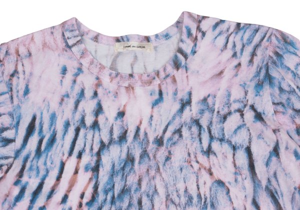 COMME des GARCONS Hem Border T-Shirt Pink/Blue Size M