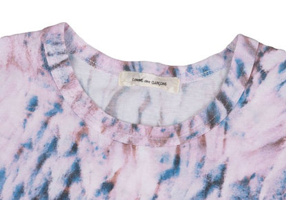 COMME des GARCONS Hem Border T-Shirt Pink/Blue Size M