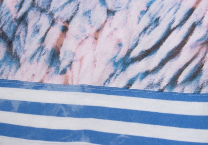 COMME des GARCONS Hem Border T-Shirt Pink/Blue Size M
