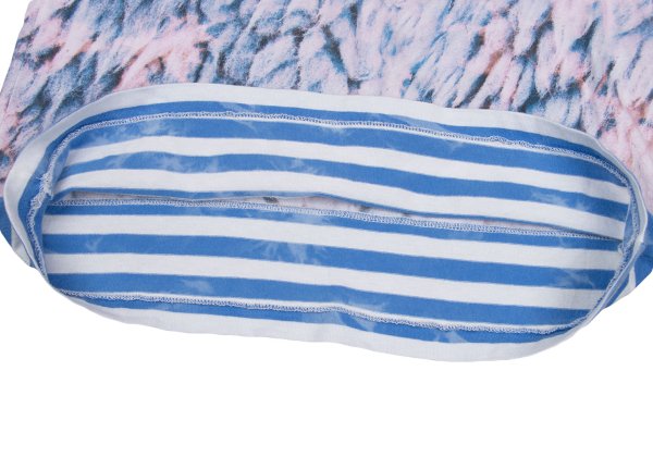 COMME des GARCONS Hem Border T-Shirt Pink/Blue Size M