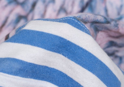COMME des GARCONS Hem Border T-Shirt Pink/Blue Size M