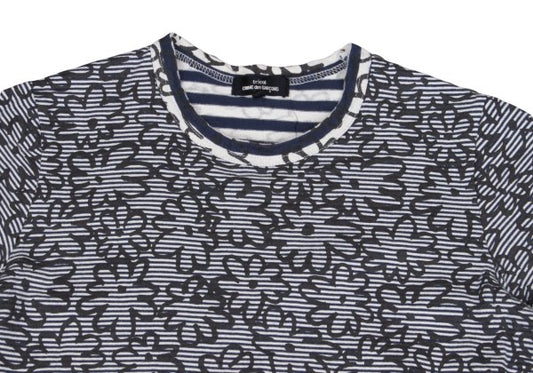 COMME des GARCONS Cotton Floral Print T-Shirt White Size M