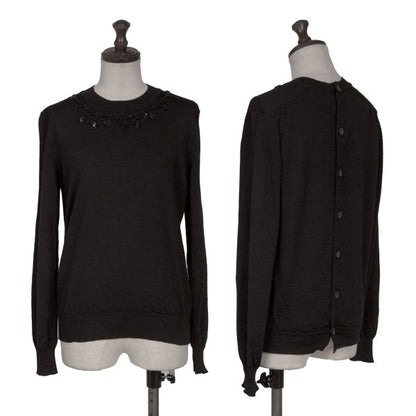 tricot COMME des GARCONS Beaded Open Back Knit Black Size S