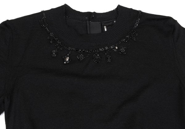 tricot COMME des GARCONS Beaded Open Back Knit Black Size S