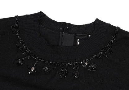 tricot COMME des GARCONS Beaded Open Back Knit Black Size S