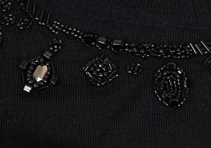 tricot COMME des GARCONS Beaded Open Back Knit Black Size S