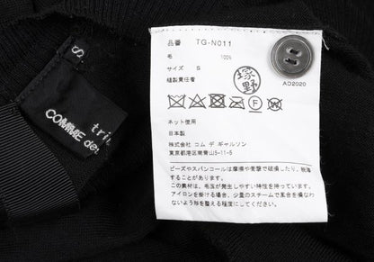 tricot COMME des GARCONS Beaded Open Back Knit Black Size S