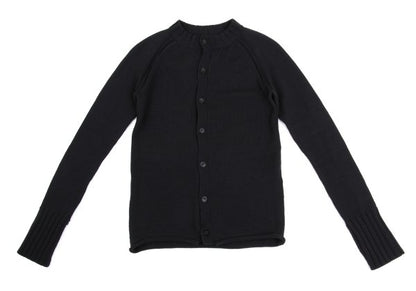 Yohji Yamamoto NOIR Wool Crewneck Knit Cardigan Navy Size 2