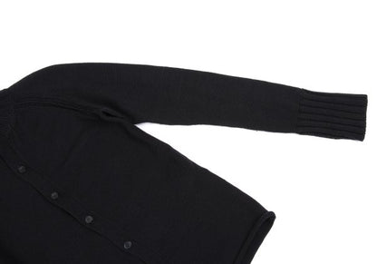 Yohji Yamamoto NOIR Wool Crewneck Knit Cardigan Navy Size 2