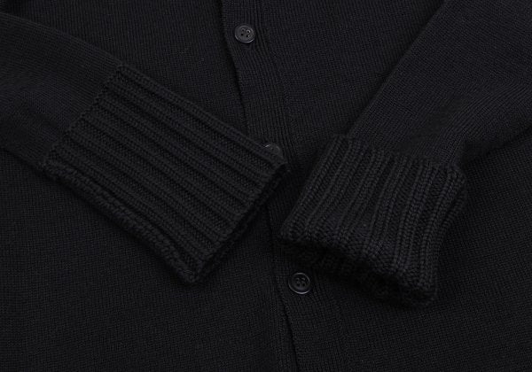 Yohji Yamamoto NOIR Wool Crewneck Knit Cardigan Navy Size 2
