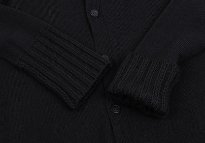 Yohji Yamamoto NOIR Wool Crewneck Knit Cardigan Navy Size 2