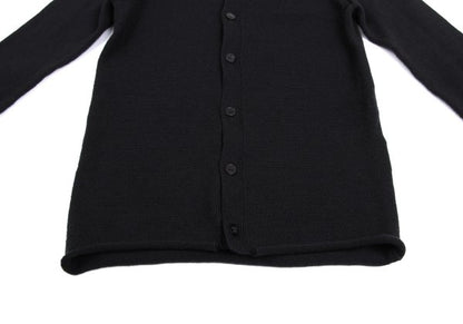 Yohji Yamamoto NOIR Wool Crewneck Knit Cardigan Navy Size 2