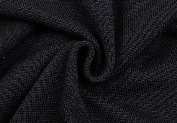 Yohji Yamamoto NOIR Wool Crewneck Knit Cardigan Navy Size 2