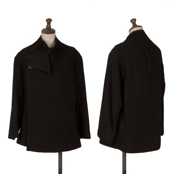 Yohji Yamamoto FEMME Wool Nylon Raw-Edge Jacket Black Size 1