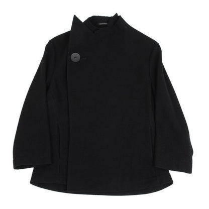 Yohji Yamamoto FEMME Wool Nylon Raw-Edge Jacket Black Size 1