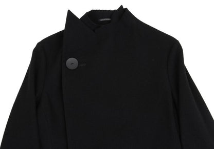 Yohji Yamamoto FEMME Wool Nylon Raw-Edge Jacket Black Size 1