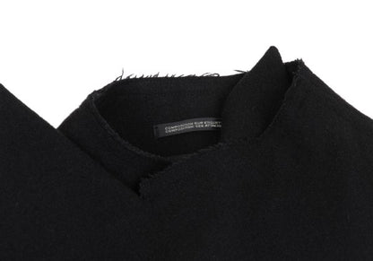 Yohji Yamamoto FEMME Wool Nylon Raw-Edge Jacket Black Size 1