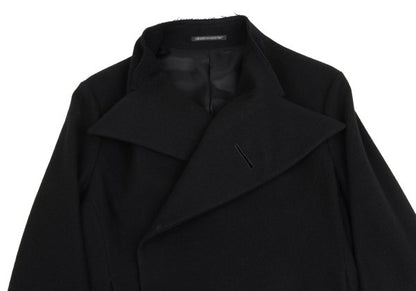 Yohji Yamamoto FEMME Wool Nylon Raw-Edge Jacket Black Size 1