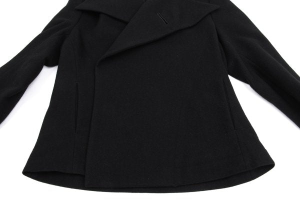 Yohji Yamamoto FEMME Wool Nylon Raw-Edge Jacket Black Size 1