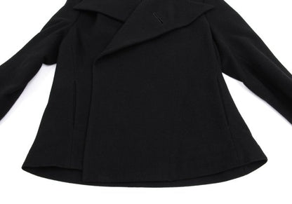 Yohji Yamamoto FEMME Wool Nylon Raw-Edge Jacket Black Size 1
