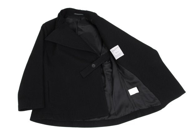 Yohji Yamamoto FEMME Wool Nylon Raw-Edge Jacket Black Size 1