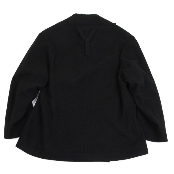 Yohji Yamamoto FEMME Wool Nylon Raw-Edge Jacket Black Size 1