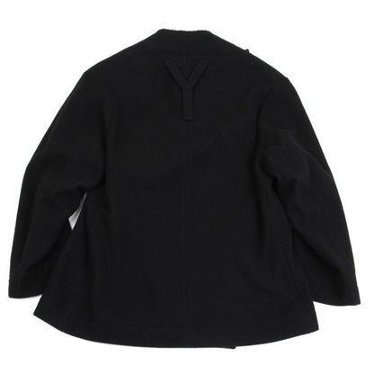 Yohji Yamamoto FEMME Wool Nylon Raw-Edge Jacket Black Size 1
