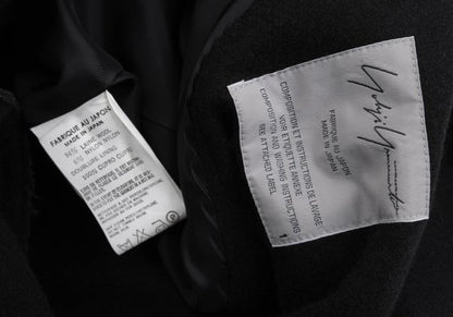 Yohji Yamamoto FEMME Wool Nylon Raw-Edge Jacket Black Size 1