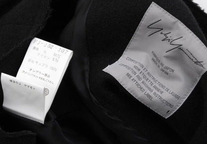 Yohji Yamamoto FEMME Wool Nylon Raw-Edge Jacket Black Size 1