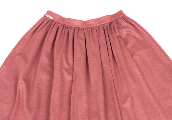 Mademoiselle NON NON Ramie Waist Gather Skirt Pink Size M