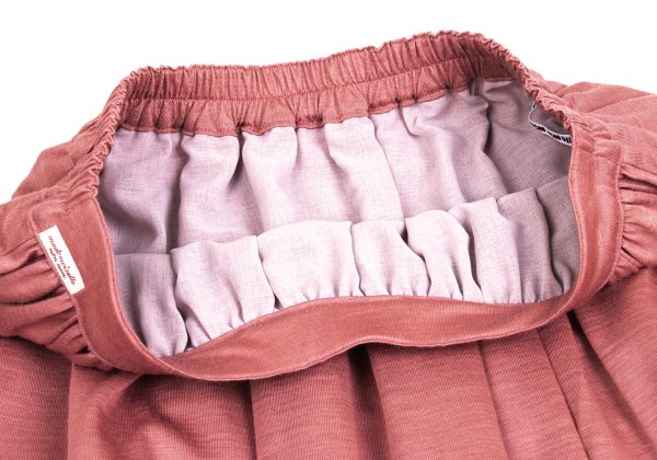Mademoiselle NON NON Ramie Waist Gather Skirt Pink Size M