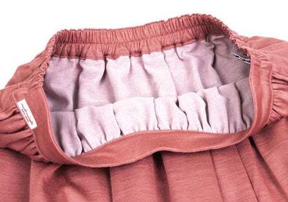 Mademoiselle NON NON Ramie Waist Gather Skirt Pink Size M