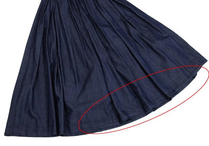 Mademoiselle NON NON Indigo Dyed Waist Tuck Skirt Size M