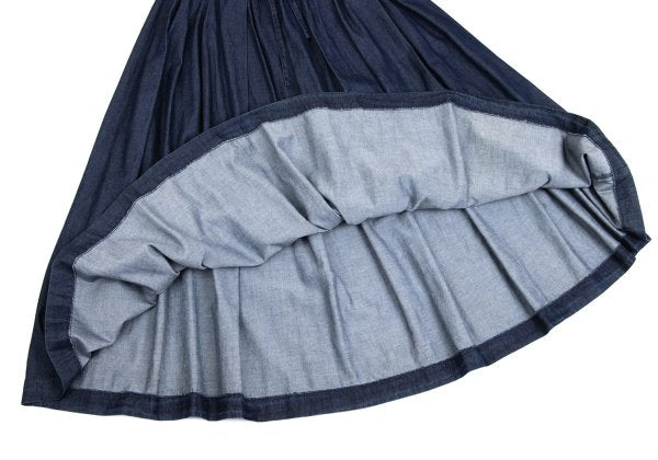 Mademoiselle NON NON Indigo Dyed Waist Tuck Skirt Size M