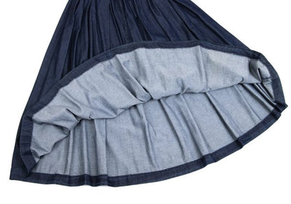 Mademoiselle NON NON Indigo Dyed Waist Tuck Skirt Size M