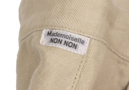 Mademoiselle NON NON Linen Cotton Wrap Skirt Beige Size 38M