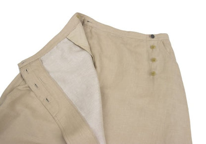 Mademoiselle NON NON Linen Cotton Wrap Skirt Beige Size 38M