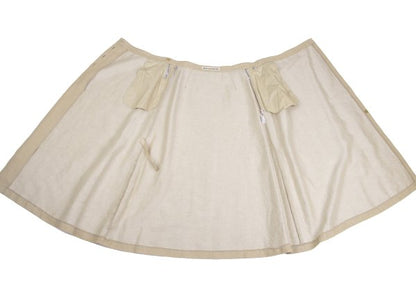 Mademoiselle NON NON Linen Cotton Wrap Skirt Beige Size 38M