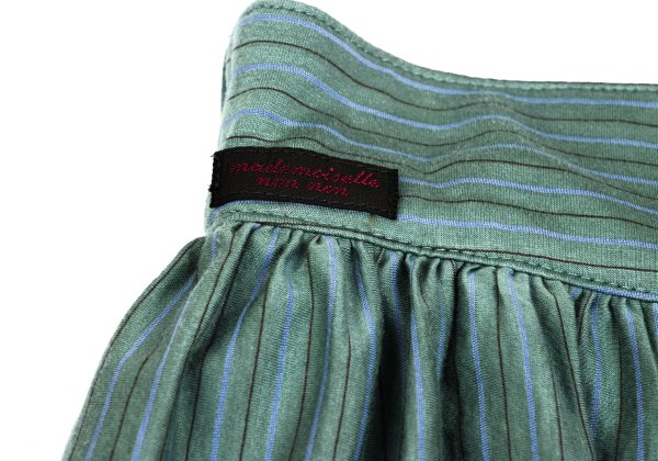 Mademoiselle NON NON Cotton Blend Stripe Skirt Mint Size M