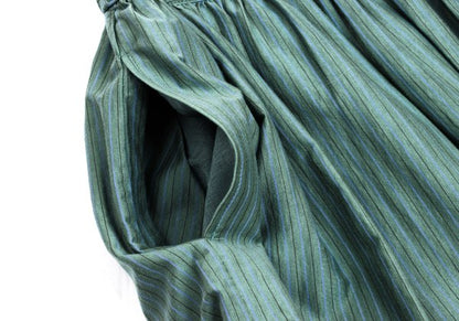 Mademoiselle NON NON Cotton Blend Stripe Skirt Mint Size M