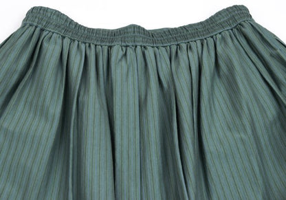 Mademoiselle NON NON Cotton Blend Stripe Skirt Mint Size M